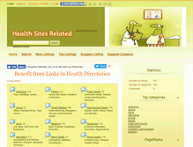 Tablet Screenshot of healthsitesrelated.com
